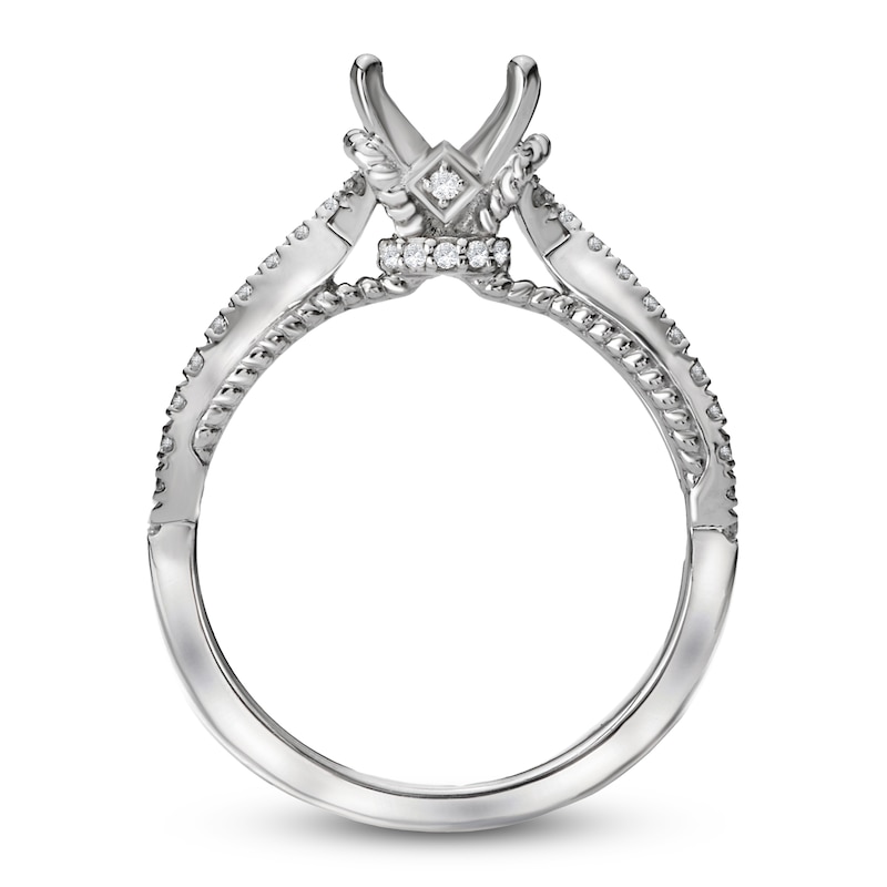 Main Image 2 of Diamond Engagement Ring Setting 1/3 ct tw Round Platinum