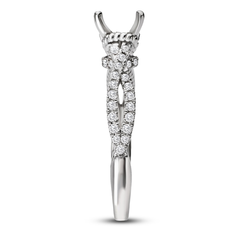 Main Image 3 of Diamond Engagement Ring Setting 1/3 ct tw Round Platinum