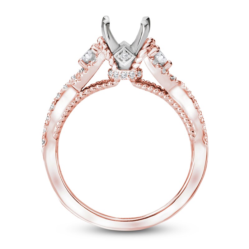 Main Image 2 of Diamond Engagement Ring Setting 1/2 ct tw Round 14K Rose Gold