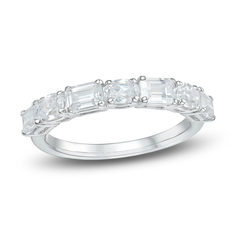 Main Image 1 of Diamond Anniversary Band 1-1/2 ct tw Oval/Emerald 14K White Gold