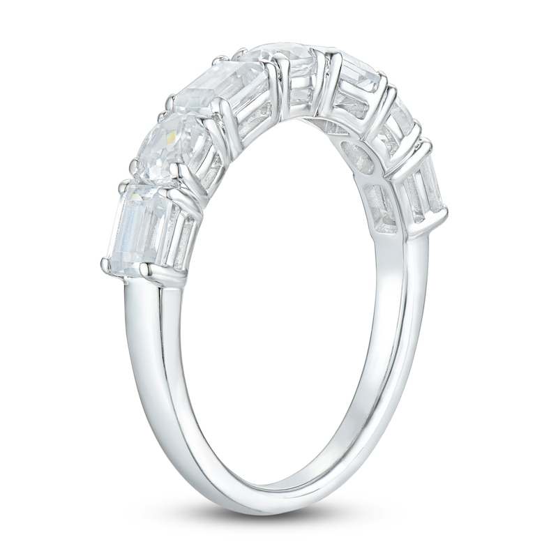 Main Image 2 of Diamond Anniversary Band 1-1/2 ct tw Oval/Emerald 14K White Gold