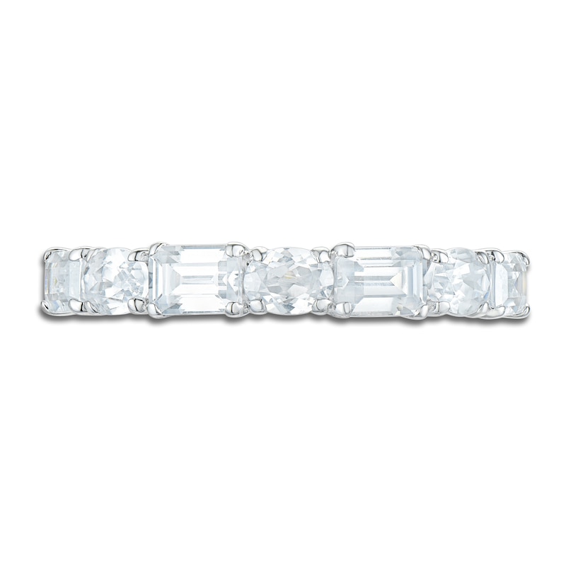 Main Image 3 of Diamond Anniversary Band 1-1/2 ct tw Oval/Emerald 14K White Gold