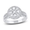 Thumbnail Image 1 of Diamond Halo Engagement Ring 1 ct tw 14K White Gold