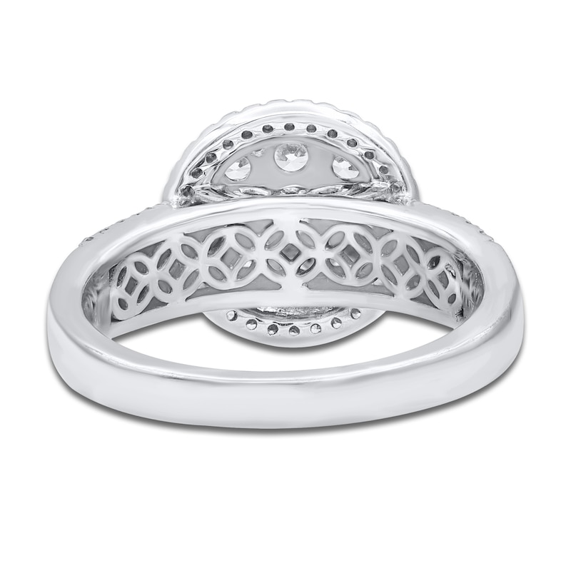 Diamond Halo Engagement Ring 1 ct tw 14K White Gold | Jared