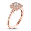 Thumbnail Image 2 of Diamond Halo Engagement Ring 1/2 ct tw 14K Rose Gold