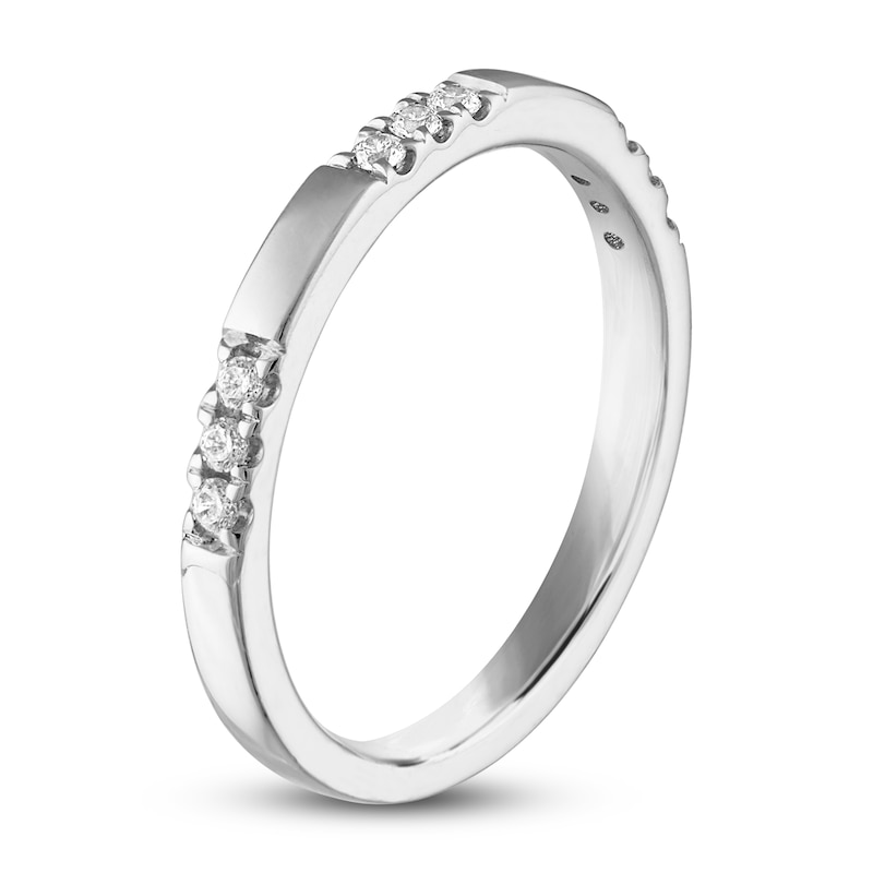 Main Image 2 of Diamond Wedding Band 1/8 ct tw 14K White Gold 2.3mm