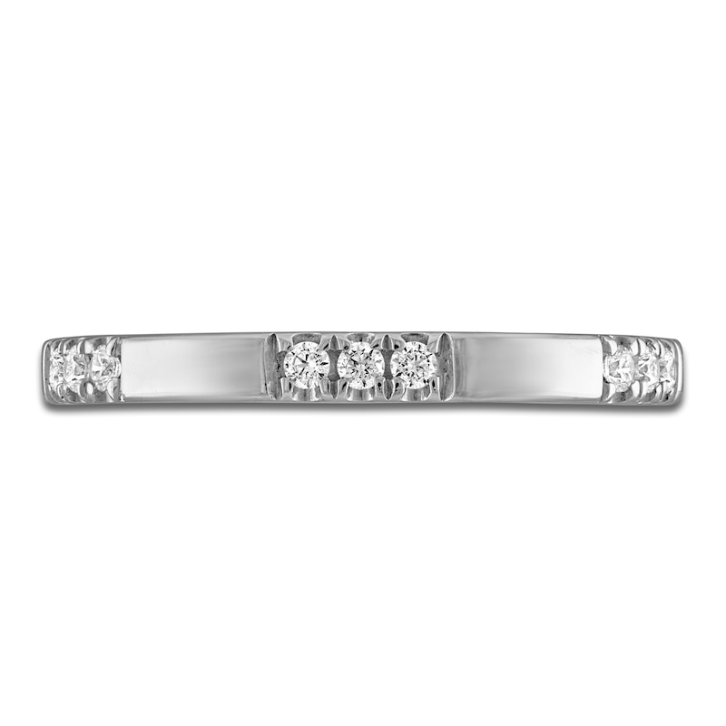 Main Image 3 of Diamond Wedding Band 1/8 ct tw 14K White Gold 2.3mm