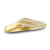 Thumbnail Image 1 of High-Polish Diamond Contour Wedding Band 1/5 ct tw 14K Yellow Gold