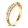 Thumbnail Image 2 of High-Polish Diamond Contour Wedding Band 1/5 ct tw 14K Yellow Gold