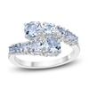 Thumbnail Image 1 of Round-cut Natural Aquamarine Ring 14K White Gold