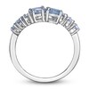 Thumbnail Image 4 of Round-cut Natural Aquamarine Ring 14K White Gold