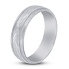 Thumbnail Image 2 of Leaf Milgrain Wedding Band 14K White Gold 6mm