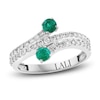 Thumbnail Image 0 of LALI Jewels Natural Emerald & Diamond Ring 1/2 ct tw 14K White Gold