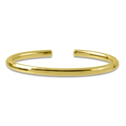 Italia D'Oro Diamond-Cut Cuff Bangle 14K Yellow Gold