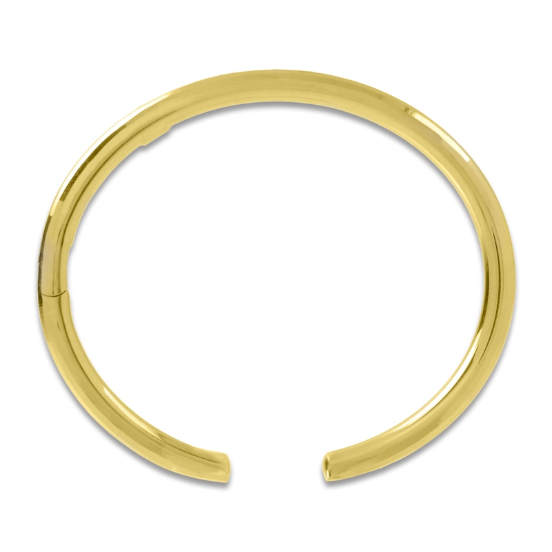 Main Image 2 of Italia D'Oro Diamond-Cut Cuff Bangle 14K Yellow Gold
