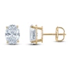 Thumbnail Image 1 of Oval-Cut Lab-Grown Diamond Solitaire Stud Earrings 1-1/4 ct tw 14K Yellow Gold (F/SI2)