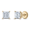 Thumbnail Image 2 of Princess-Cut Lab-Grown Diamond Solitaire Stud Earrings 1-1/2 ct tw 14K Yellow Gold (F/SI2)