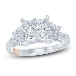 Pnina Tornai Diamond Princess-Cut Quad Engagement Ring 2-1/6 ct tw 14K White Gold