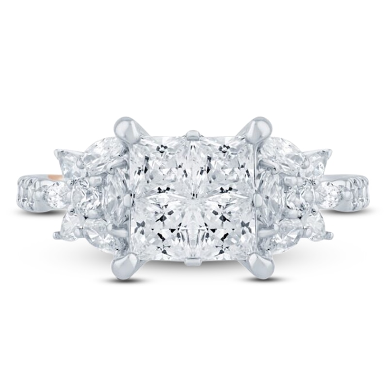 Main Image 3 of Pnina Tornai Diamond Princess-Cut Quad Engagement Ring 2-1/6 ct tw 14K White Gold