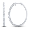 Thumbnail Image 1 of Diamond Hoop Earrings 1-1/2 ct tw 14K White Gold