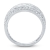 Thumbnail Image 3 of Men's Certified Diamond Checkered Wedding Band 1/2 ct tw 14K White Gold