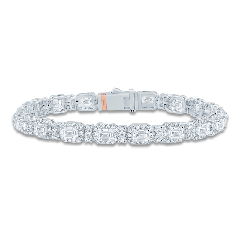 Main Image 1 of Pnina Tornai Emerald-Cut & Round-Cut Lab-Grown Diamond 10-1/2 ct tw 14K White Gold 7"