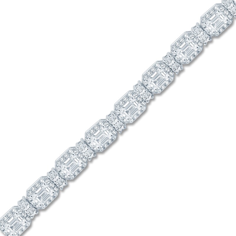 Main Image 2 of Pnina Tornai Emerald-Cut & Round-Cut Lab-Grown Diamond 10-1/2 ct tw 14K White Gold 7"