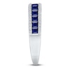 Thumbnail Image 5 of Kallati Square-Cut Natural Blue Sapphire & Diamond Ring 1/8 ct tw 14K White Gold