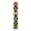 Thumbnail Image 3 of ZYDO Diamond & Natural Multi-Gemstone Stretch Ring 1/15 ct tw 18K Yellow Gold