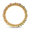 Thumbnail Image 4 of ZYDO Diamond & Natural Multi-Gemstone Stretch Ring 1/15 ct tw 18K Yellow Gold