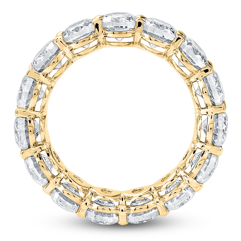 Main Image 2 of Certified Oval-Cut Diamond Eternity Band 6-3/4 - 8-1/6 ct tw 14K Yellow Gold