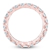Thumbnail Image 2 of Certified Princess-Cut Diamond Eternity Band 3-3/8 - 4-1/3 ct tw 14K Rose Gold