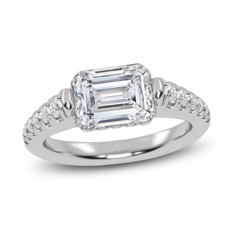 Main Image 1 of Emerald-Cut Created By Jared Studio Lab-Grown Diamond Engagement Ring 2-1/3 ct tw 14K White Gold