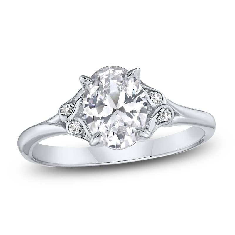 Main Image 1 of Brilliant Moments Oval-Cut Diamond Engagement Ring 1 ct tw 14K White Gold