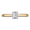 Thumbnail Image 3 of Emerald-Cut Lab-Grown Diamond Solitaire Plus Engagement Ring 1/2 ct tw 18K Yellow Gold (VS2/F)