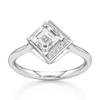 Thumbnail Image 1 of J'Lure Carre Step-Cut Lab-Grown Diamond Half-Halo Engagement Ring 1 ct tw 18K White Gold