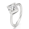 Thumbnail Image 4 of J'Lure Carre Step-Cut Lab-Grown Diamond Half-Halo Engagement Ring 1 ct tw 18K White Gold