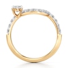 Thumbnail Image 2 of J'Lure Oval Step-Cut Lab-Grown Diamond Contour Wedding Band 3/4 ct tw 18K Yellow Gold