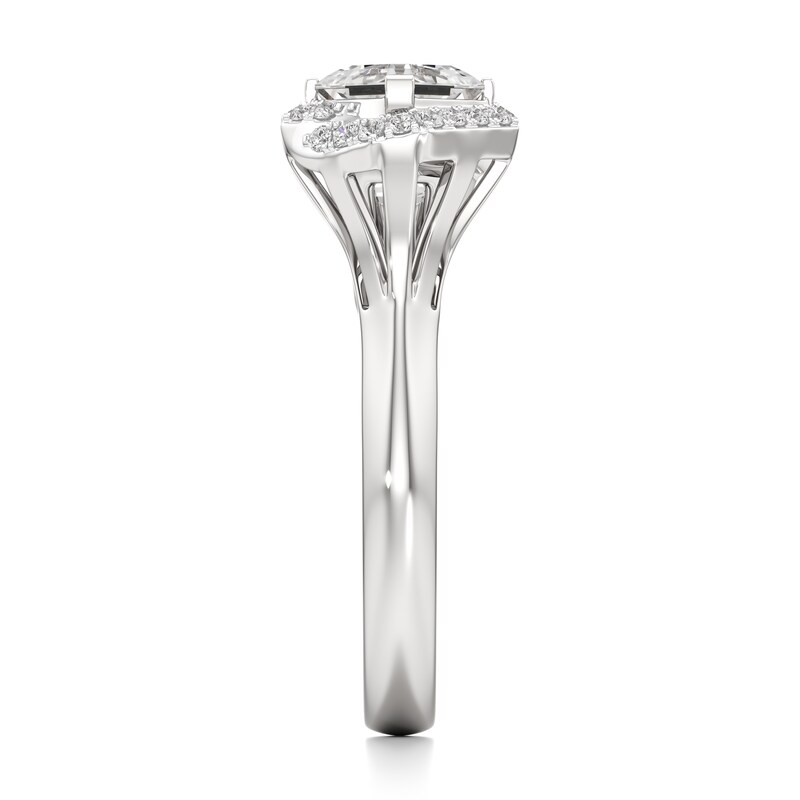 Main Image 3 of J'Lure Square-Emerald Step-Cut Lab-Grown Diamond Engagement Ring 2-1/6 ct tw 18K White Gold