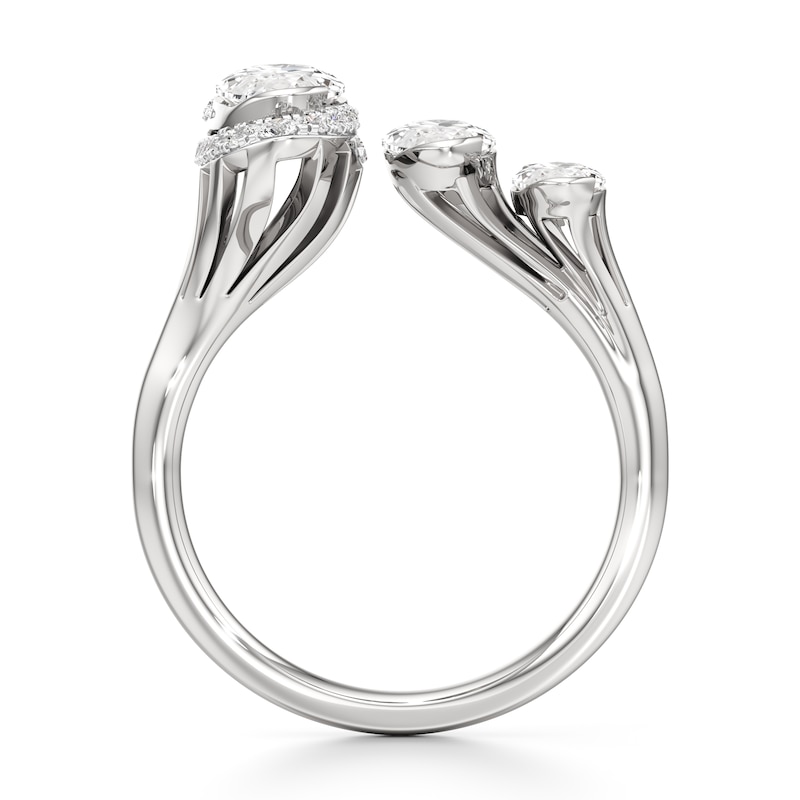 Main Image 2 of J'Lure Moval Old-Cut Lab-Grown Diamond Engagement Ring 2-1/4 ct tw 18K White Gold