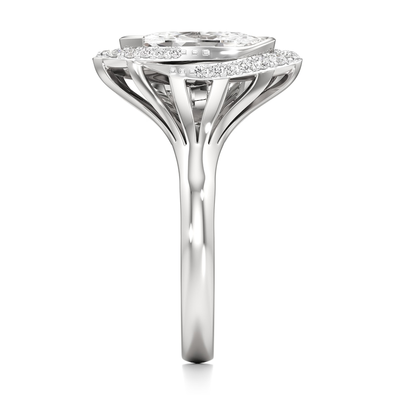 Main Image 3 of J'Lure Moval Old-Cut Lab-Grown Diamond Engagement Ring 2-1/4 ct tw 18K White Gold