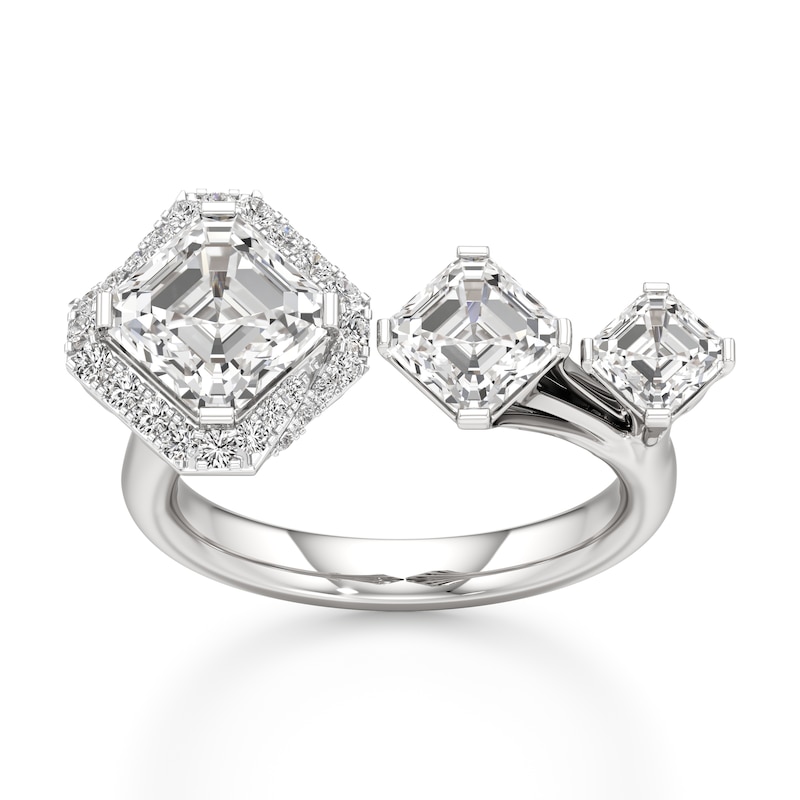 Main Image 1 of J'Lure Square-Emerald Step-Cut Lab-Grown Diamond Engagement Ring 3-5/8 ct tw 18K White Gold