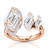 Thumbnail Image 1 of J'Lure Leaf Step-Cut Lab-Grown Diamond Engagement Ring 3-3/4 ct tw 18K Rose Gold