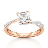 Thumbnail Image 1 of J'Lure Carre Step-Cut Lab-Grown Diamond Bypass Engagement Ring 1-1/3 ct tw 18K Rose Gold