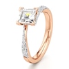 Thumbnail Image 4 of J'Lure Carre Step-Cut Lab-Grown Diamond Bypass Engagement Ring 1-1/3 ct tw 18K Rose Gold