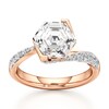 Thumbnail Image 1 of J'Lure Hexagon Step-Cut Lab-Grown Diamond Bypass Engagement Ring 3-3/8 ct tw 18K Rose Gold