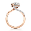 Thumbnail Image 2 of J'Lure Hexagon Step-Cut Lab-Grown Diamond Bypass Engagement Ring 3-3/8 ct tw 18K Rose Gold