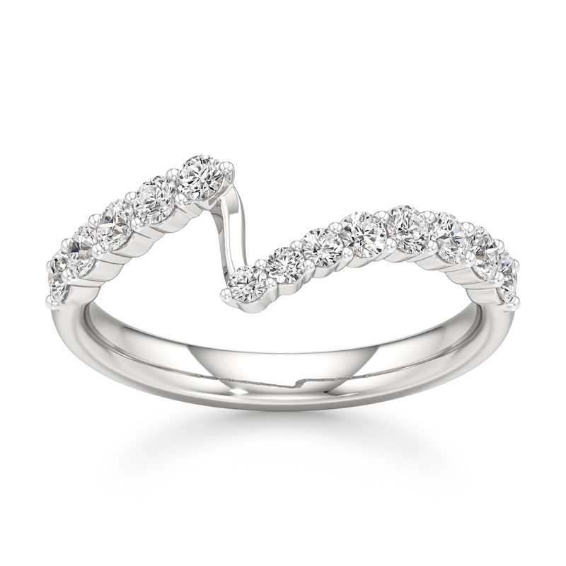 Main Image 1 of J'Lure Lab-Grown Diamond Contour Wedding Band 1/2 ct tw 18K White Gold