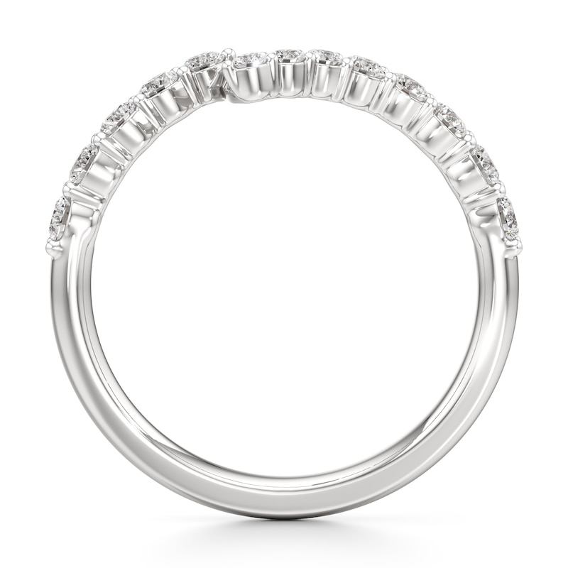 Main Image 2 of J'Lure Lab-Grown Diamond Contour Wedding Band 1/2 ct tw 18K White Gold