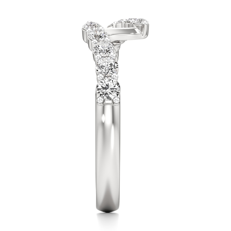 Main Image 3 of J'Lure Lab-Grown Diamond Contour Wedding Band 1/2 ct tw 18K White Gold